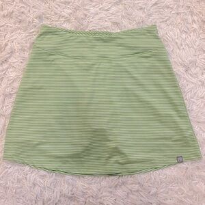 Title Nine Green and Gray Stripes Golf Skirt